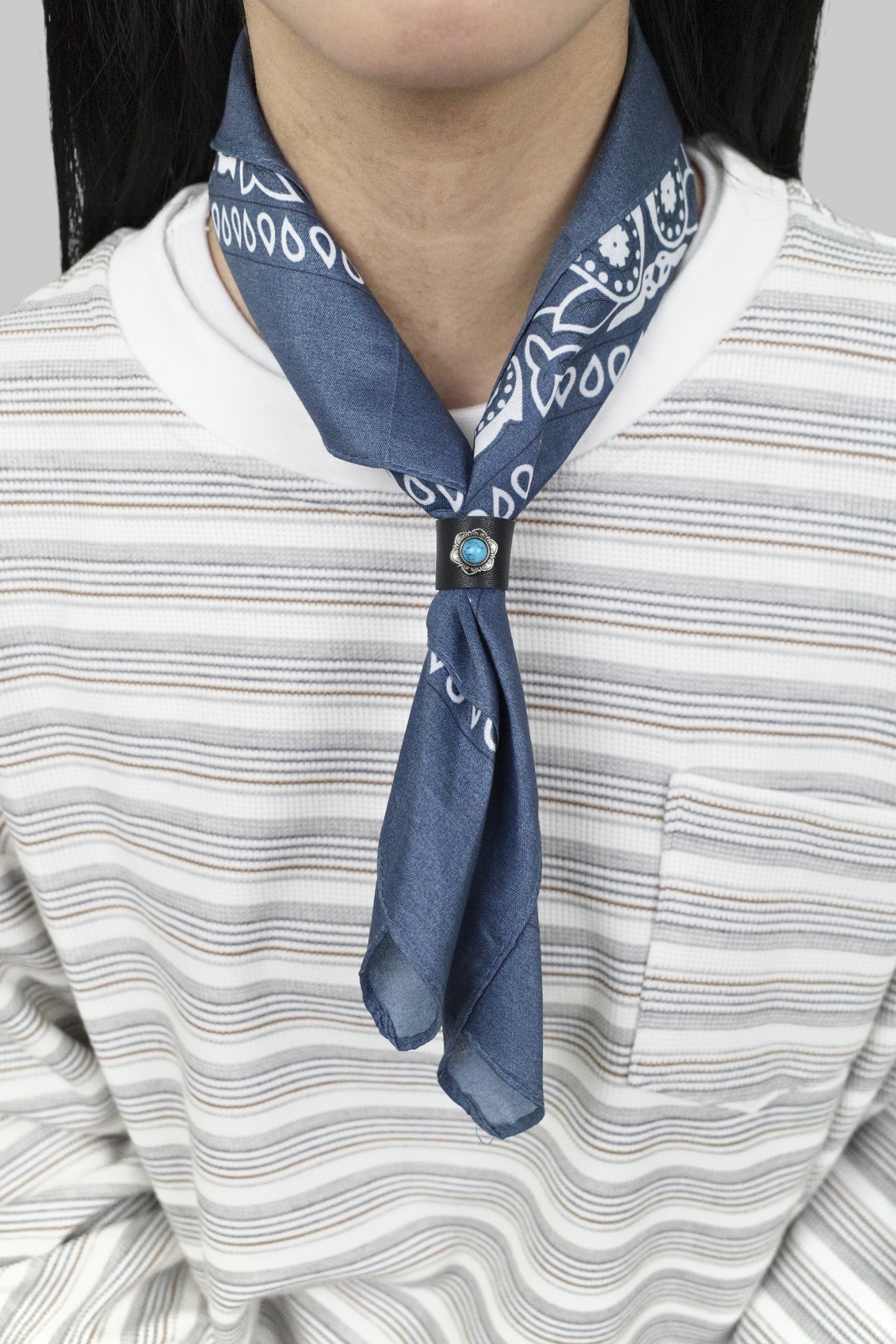 『Always_Good』瑪瑙石 皮革 方巾扣