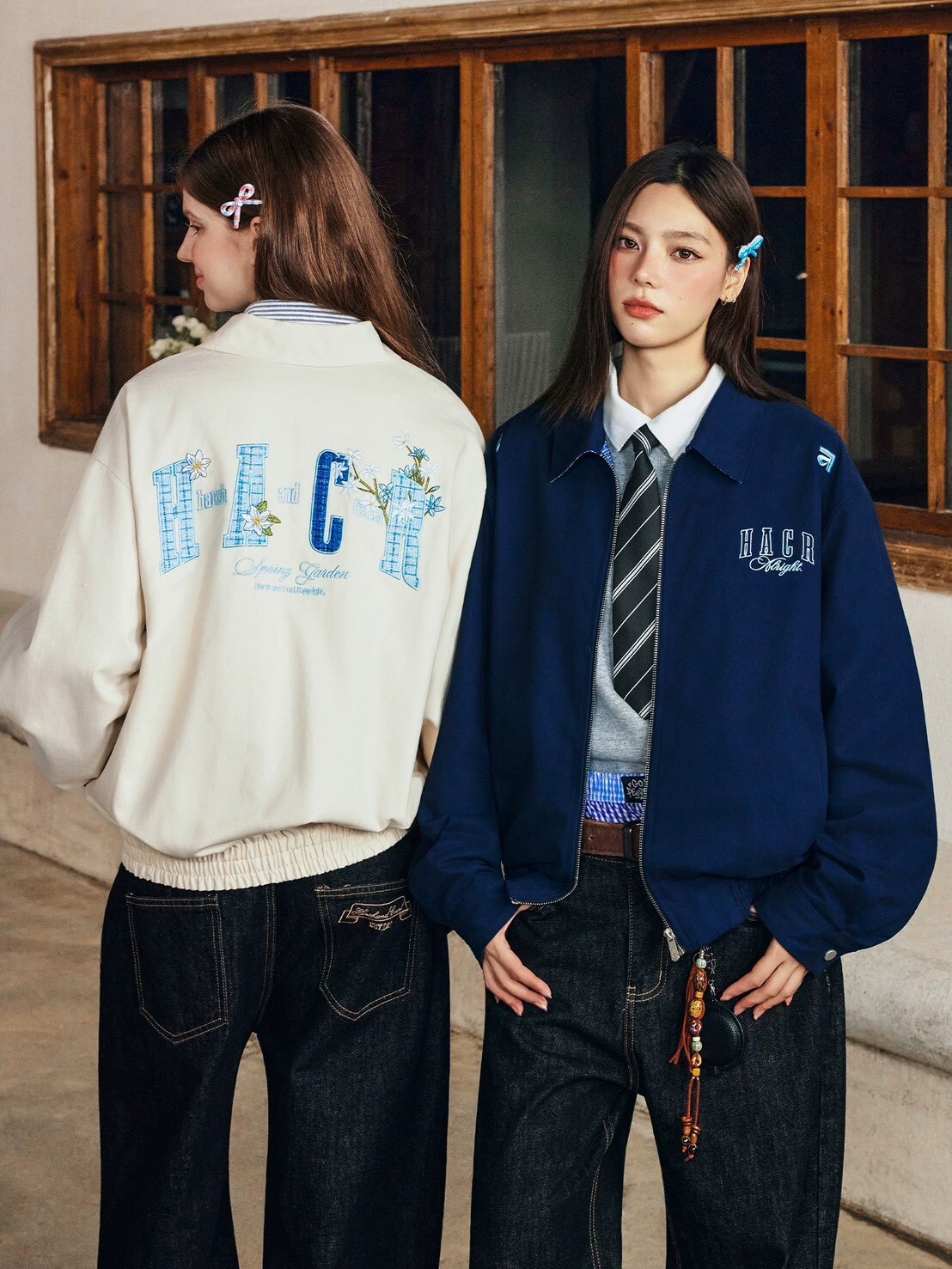 harsh and cruel 雙面穿刺繡外套