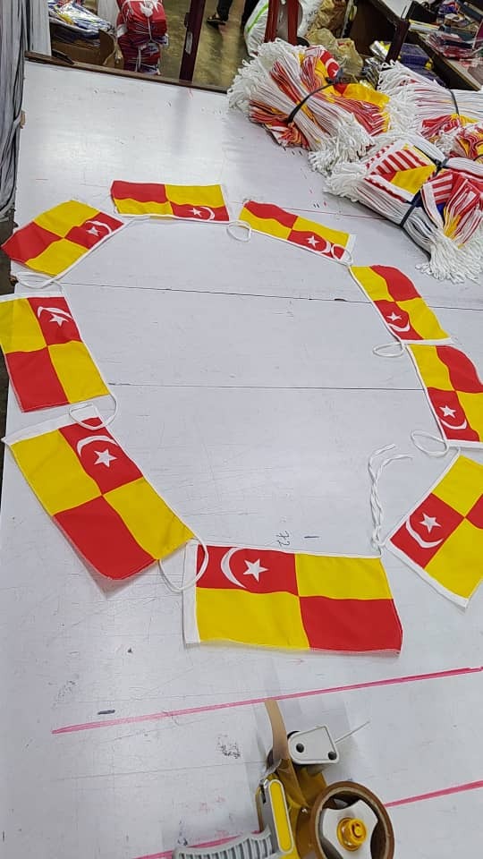 (Cotton) Flagline/Bunting Malaysia And Selangor Mix Malaysia Flag/Bendera Malaysia *READY STOCK*