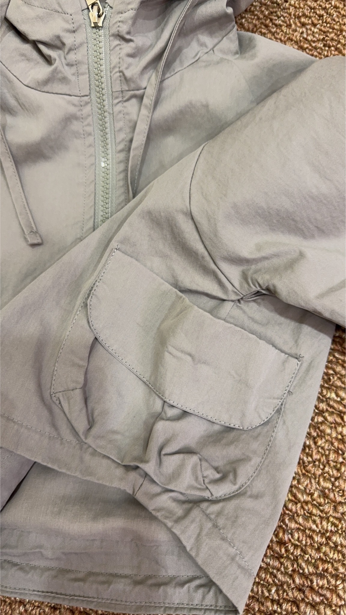 NH6583刺繡造型口袋連帽外套d15