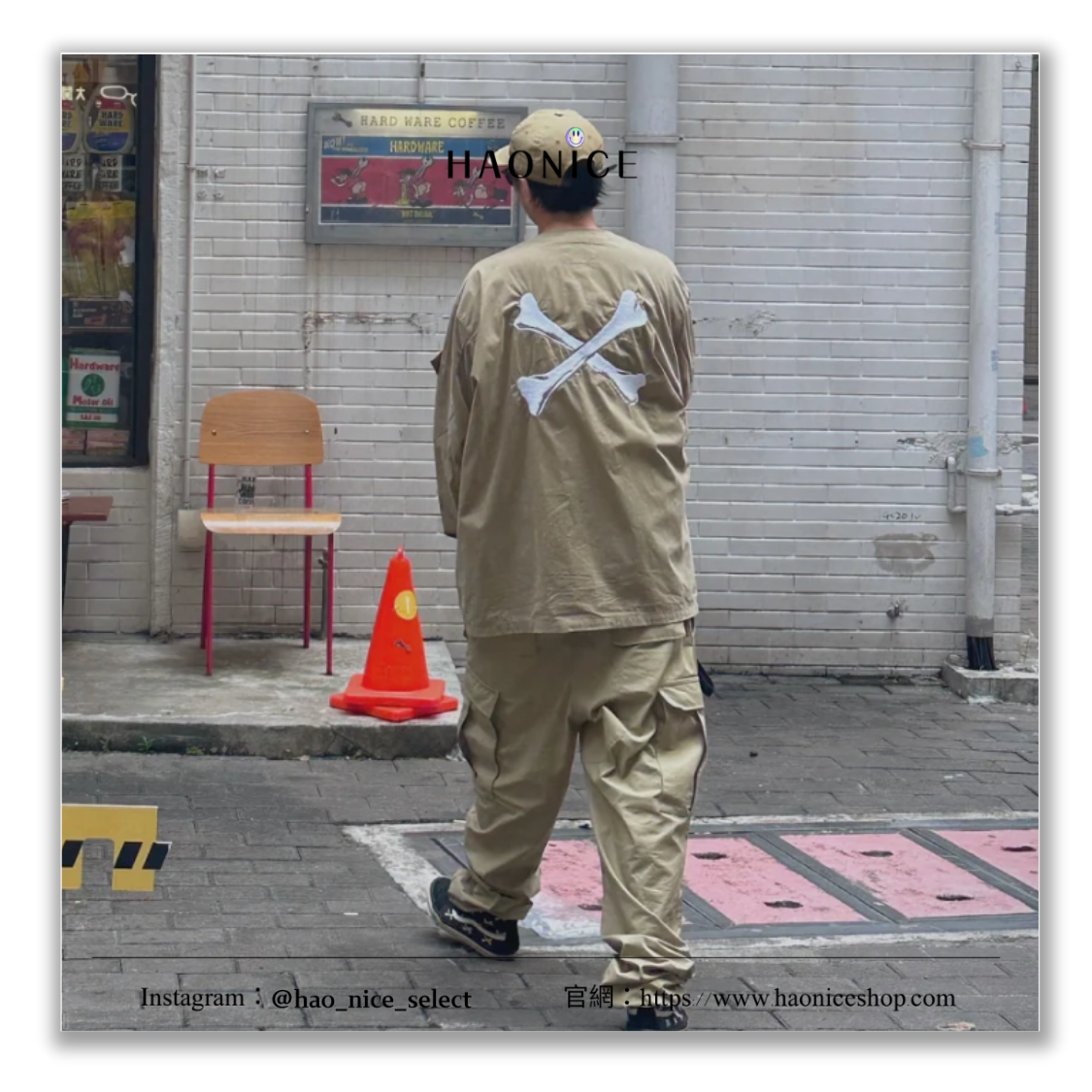 【HAO NICE】日系工裝潮🔥WTAPS 經典logo 白骨 工裝風 無領襯衫 長袖襯衫