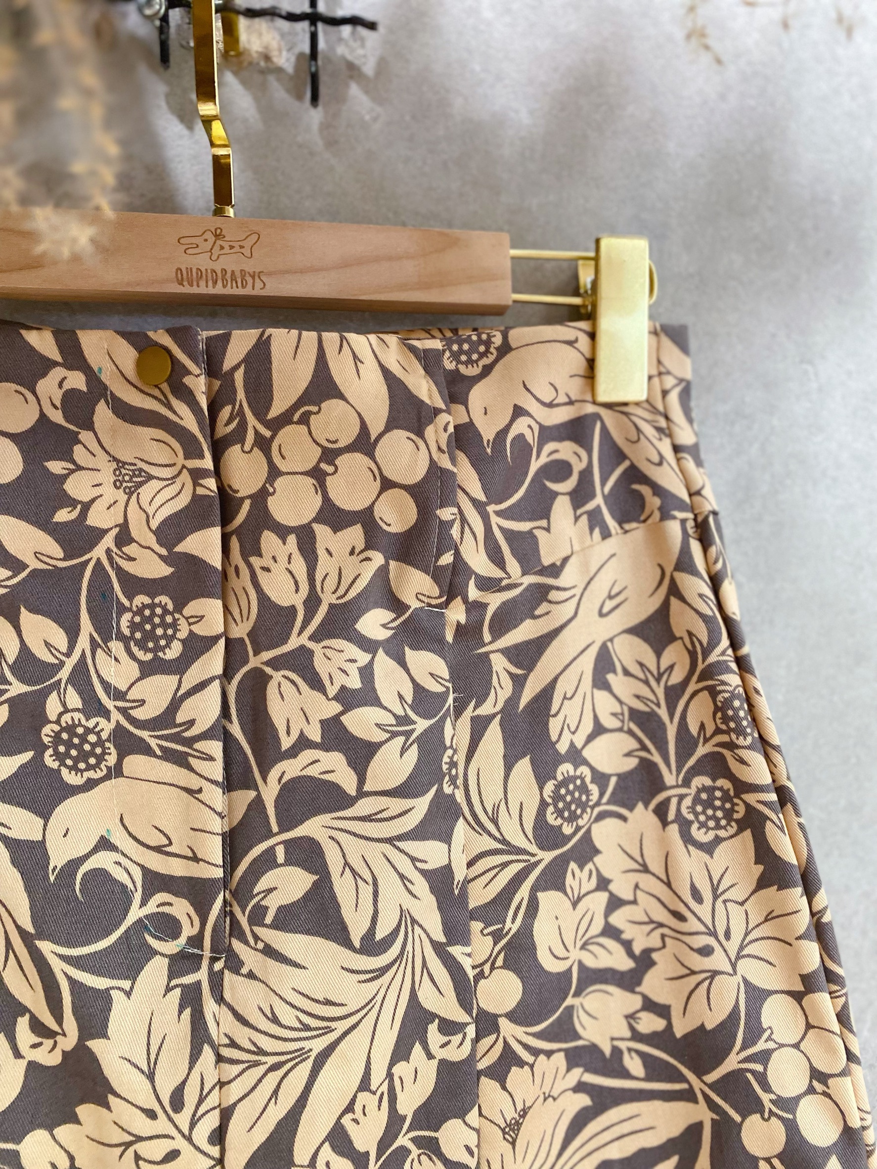 深灰果實鳥 媽咪鉛筆裙（M）