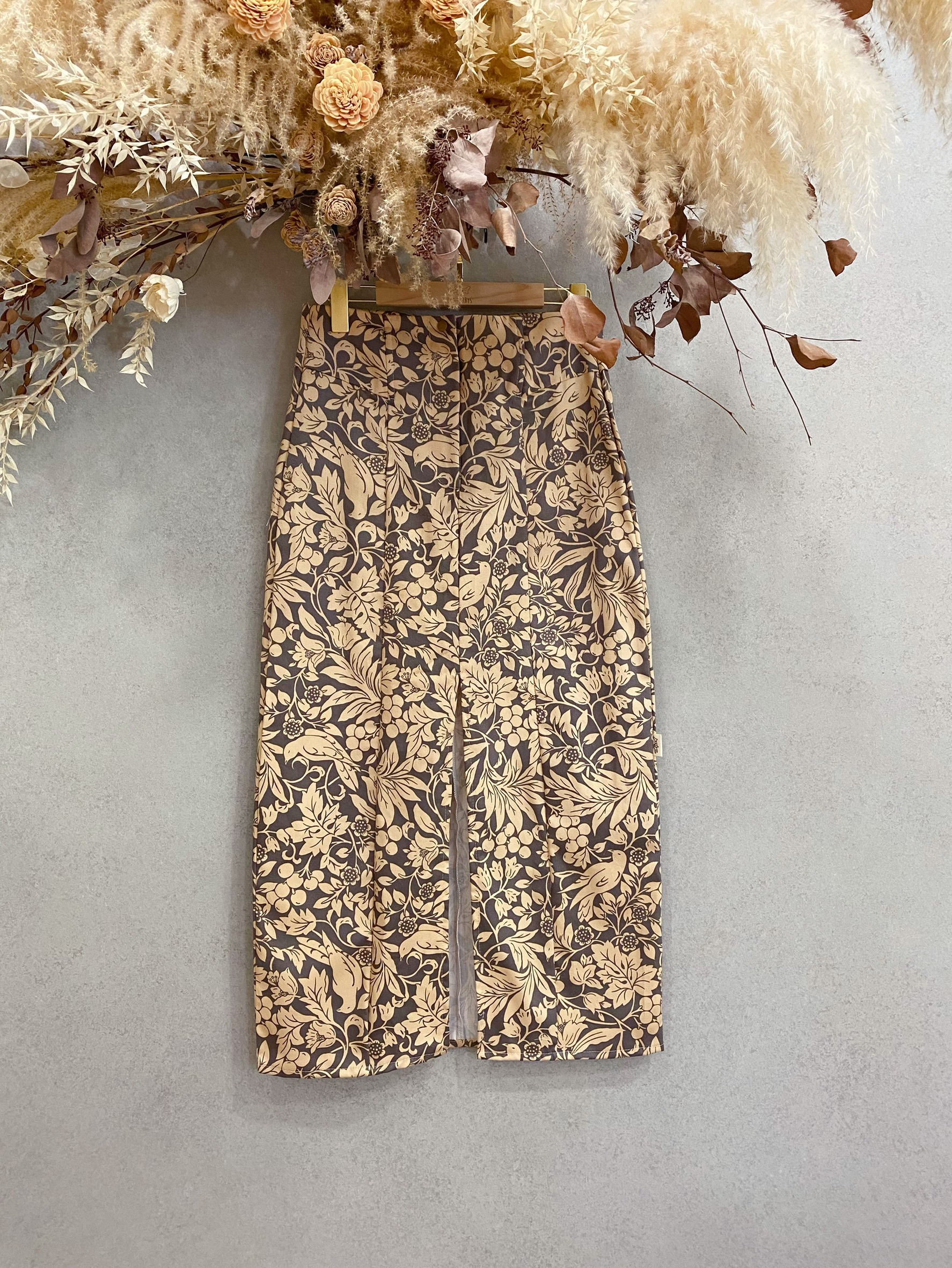 深灰果實鳥 媽咪鉛筆裙（M）