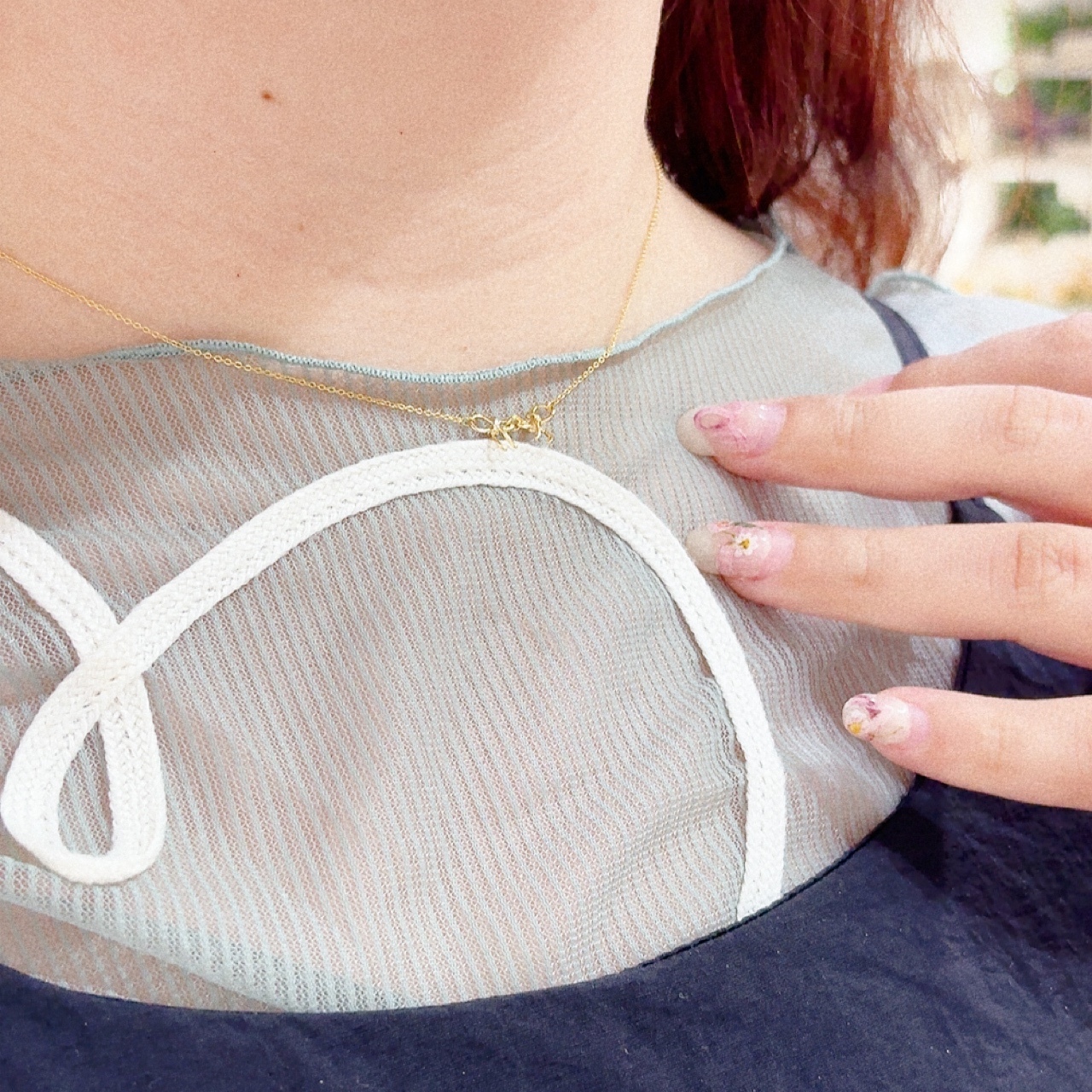 [日本制] 雙蝴蝶結頸鏈