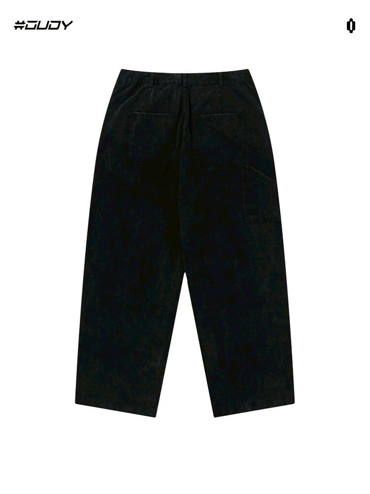 OVDY 綠松石 水洗直筒褲