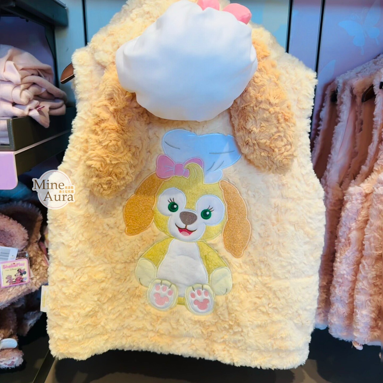 可琦安 餅乾 CookieAnn 圖案 立體耳朵造型 連帽 保暖 馬甲 背心 -上海迪士尼樂園