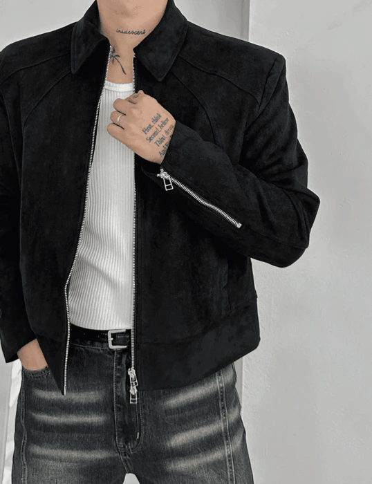 Kyle 麂皮短款夾克
