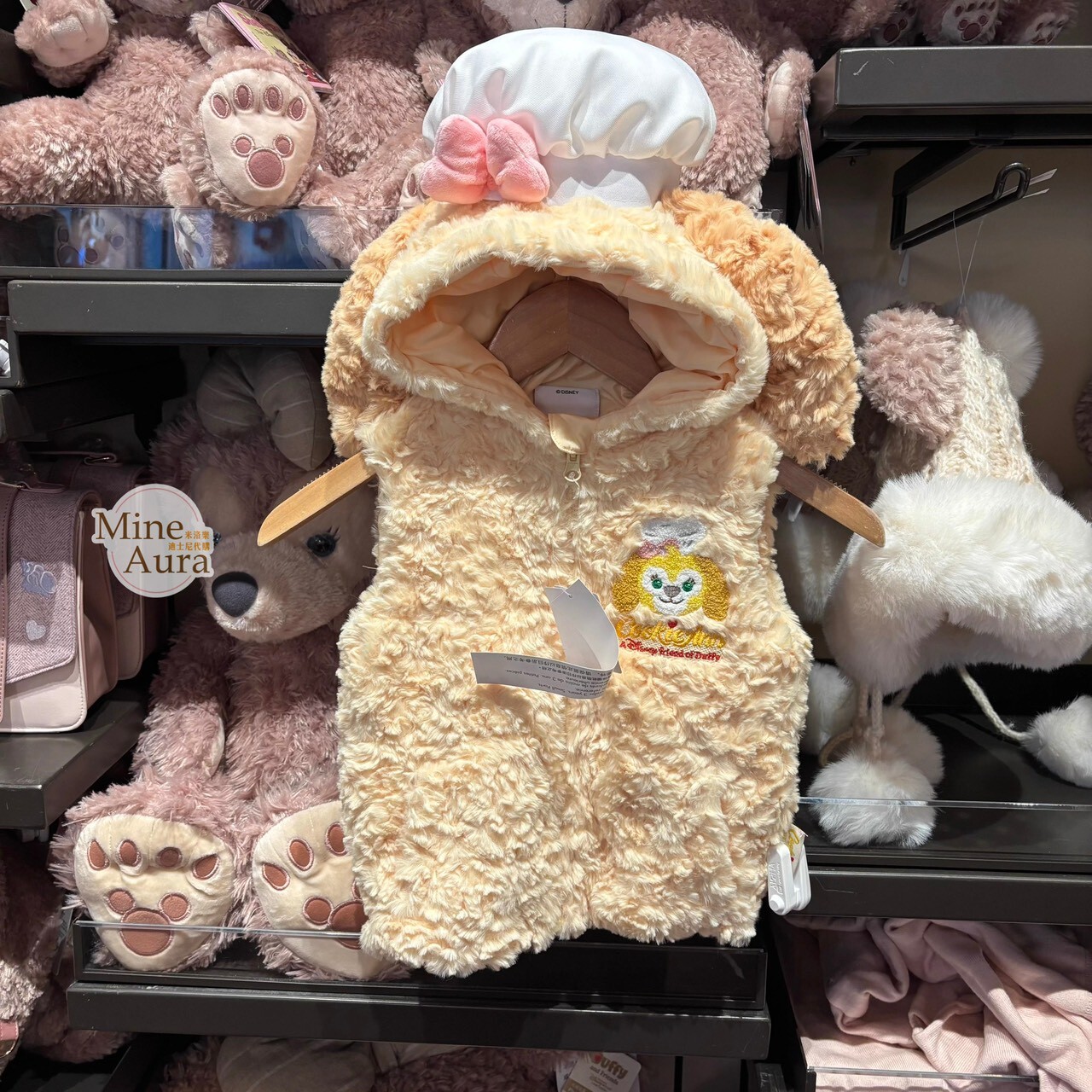 可琦安 餅乾 CookieAnn 圖案 兒童 立體耳朵造型 連帽 保暖 馬甲 背心 -上海迪士尼樂園