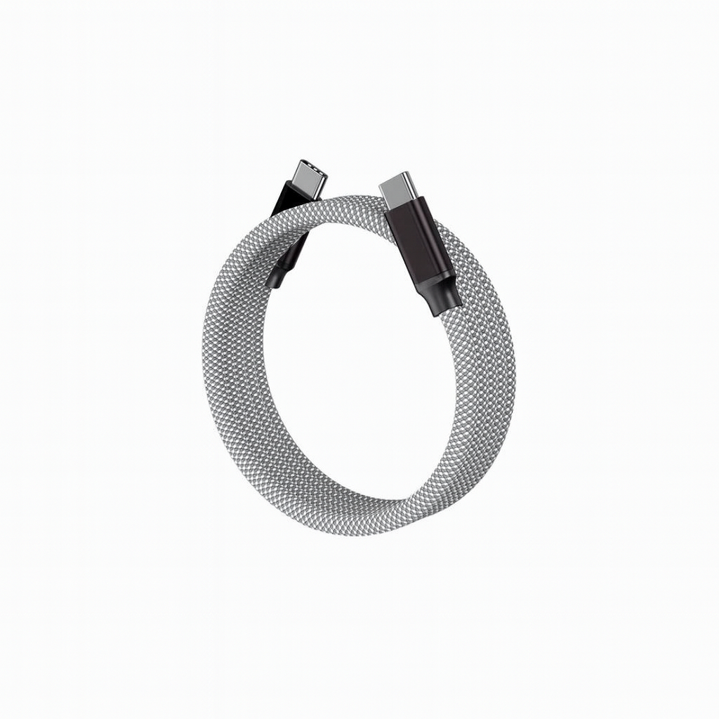 【Paceway 】 磁吸捲捲線 Type-C to Type-C 1.5m（灰）