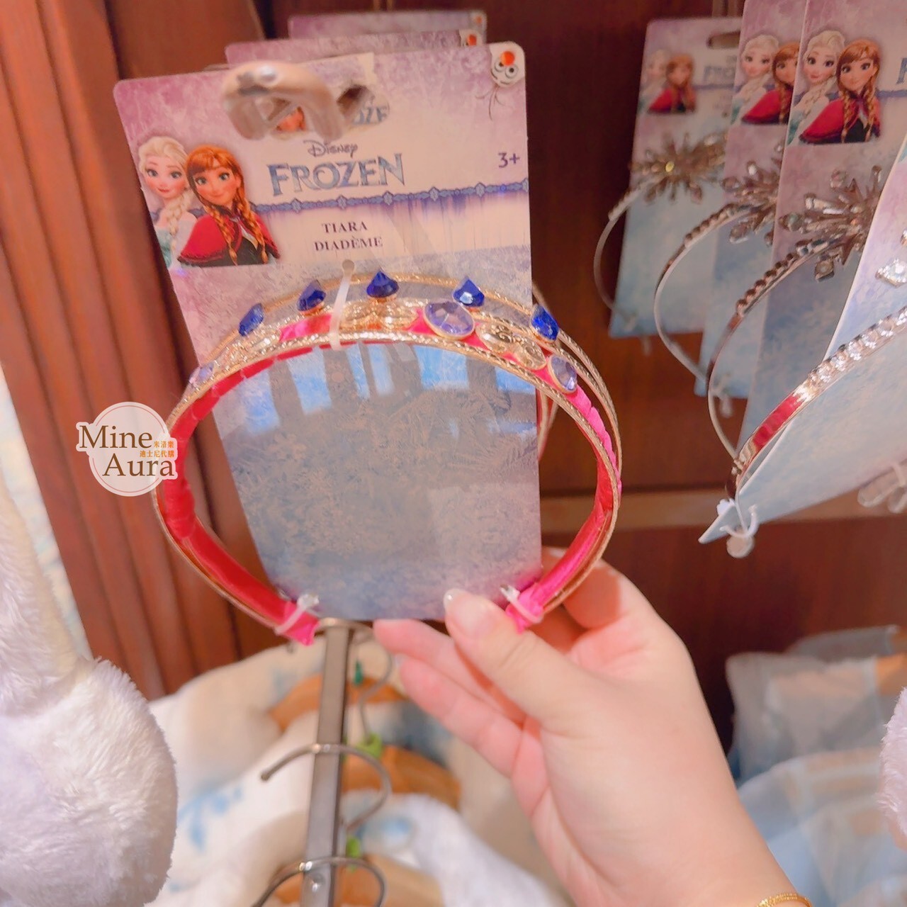艾莎 Elsa 安娜Anna 亮鑽寶石 金邊 造型 髮圈 髮箍 冰雪奇緣 Frozen -香港迪士尼樂園