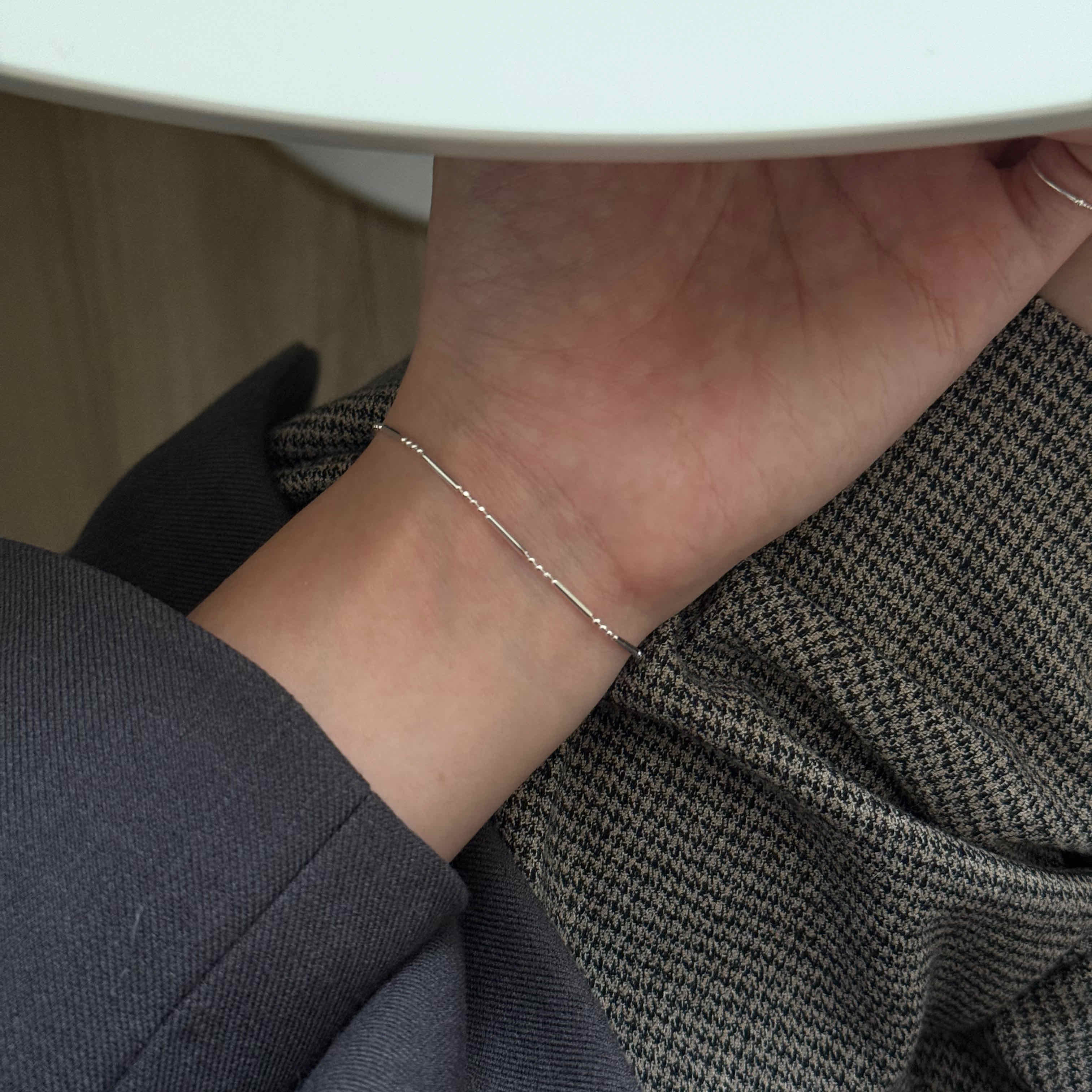 🇰🇷925 silver 閃閃銀條手鍊