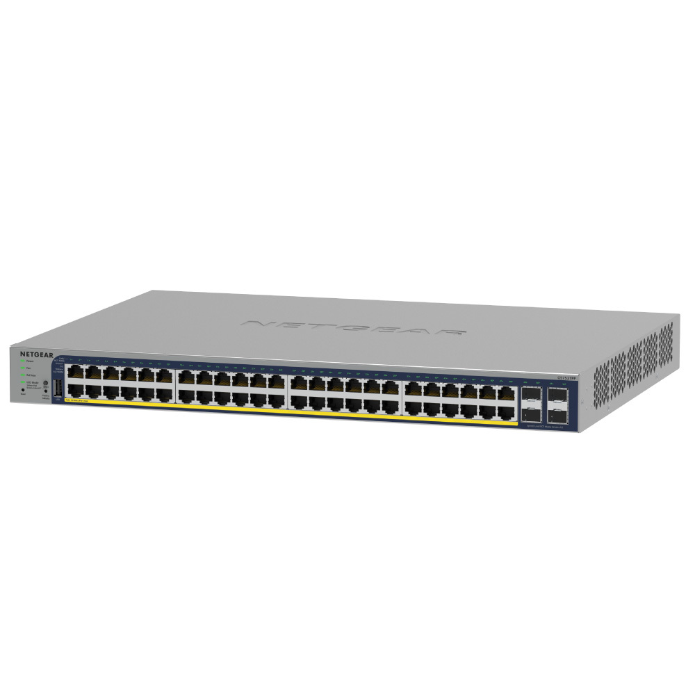 NETGEAR GS752TPP 4埠光纖 + 48埠 Gigabit PoE+  智能網管交換器 總PoE瓦數760W