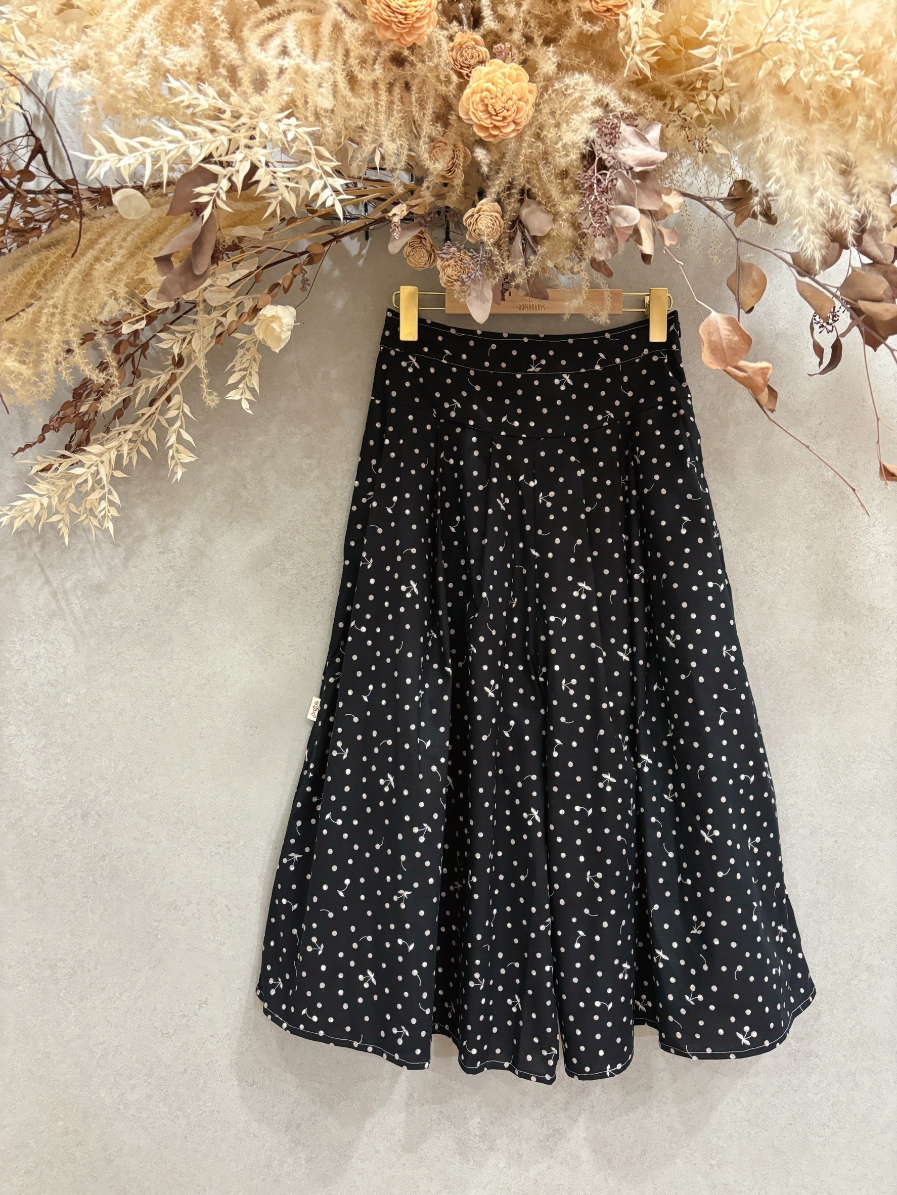 黑櫻桃 媽咪百摺長褲裙