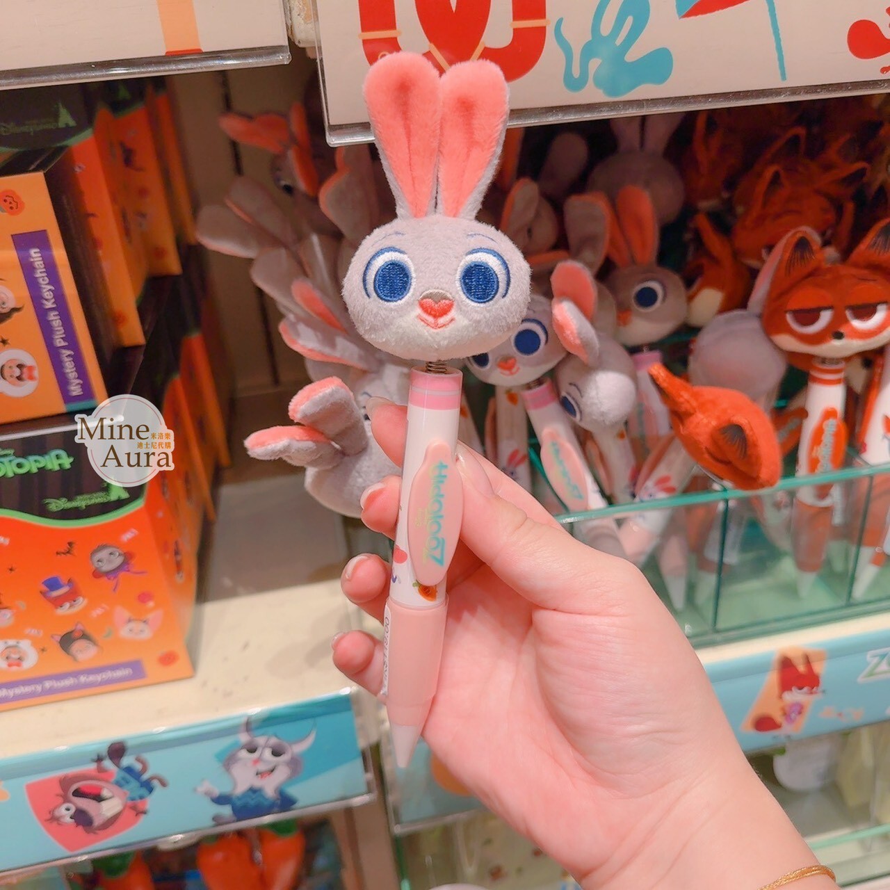 哈茱蒂 Judy 兔 絨毛大頭搖頭 圓珠筆 動物方城市 Zootopia -香港迪士尼樂園