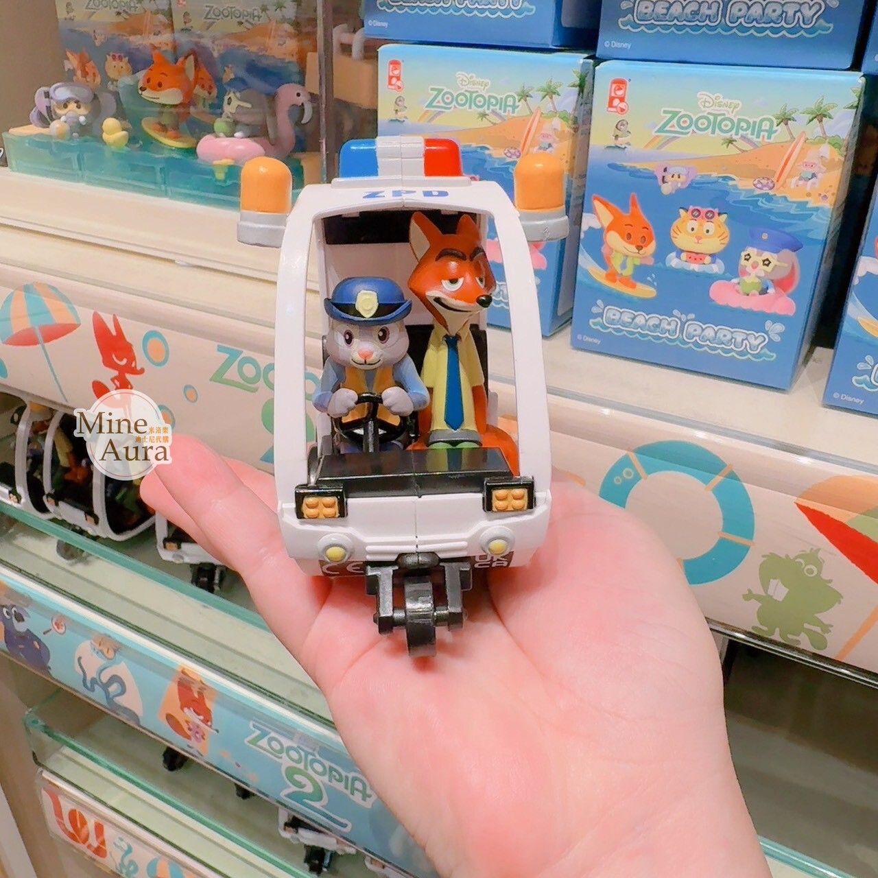 哈茱蒂 Judy 兔 胡尼克 Nick 警車造型 玩具 迴力車 動物方城市 Zootopia -香港迪士尼樂園