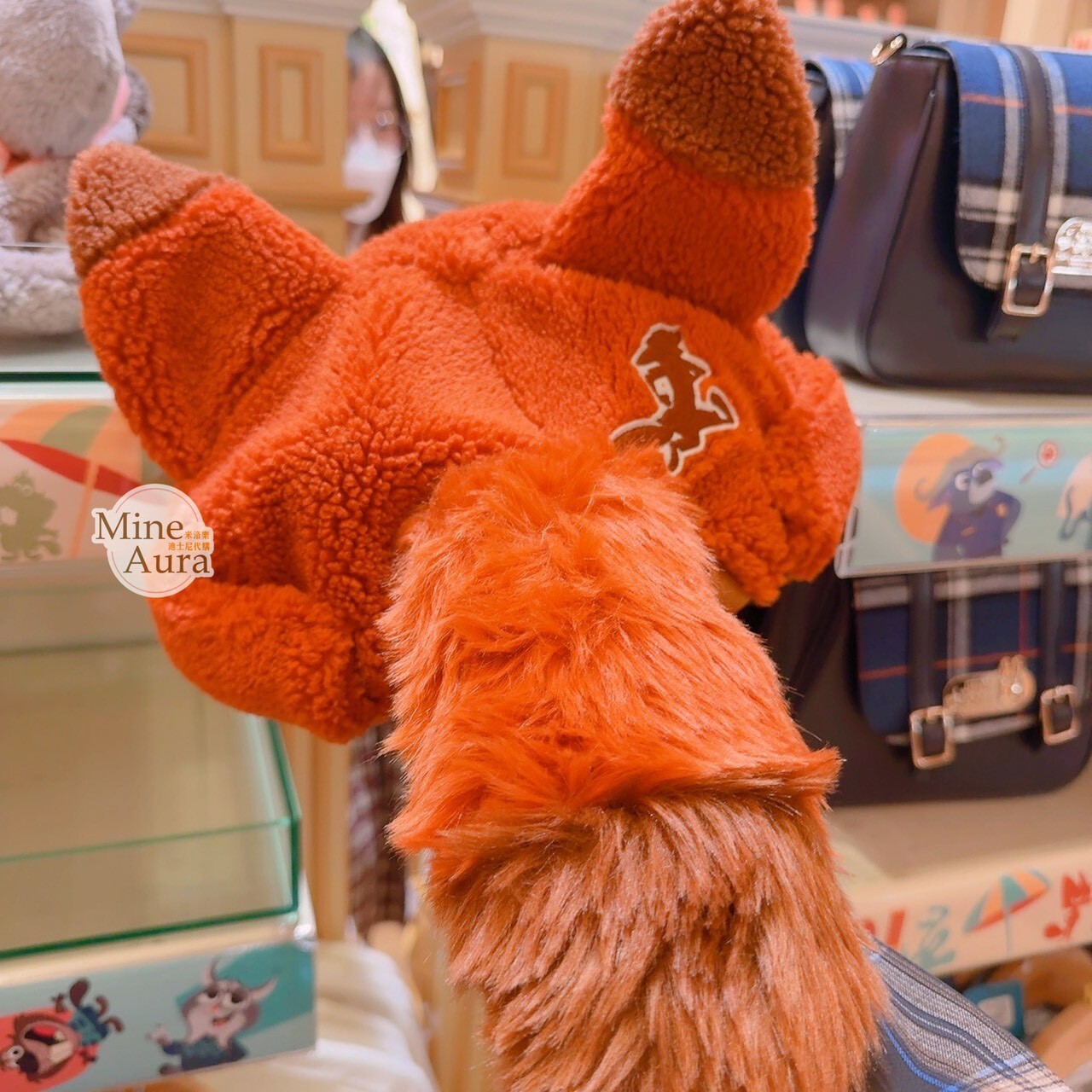 胡尼克 Nick 狐狸 立體耳朵 造型 QQ毛 羊羔毛 尾巴造型 保暖 帽子 動物方城市 Zootopia -香港迪士尼樂園