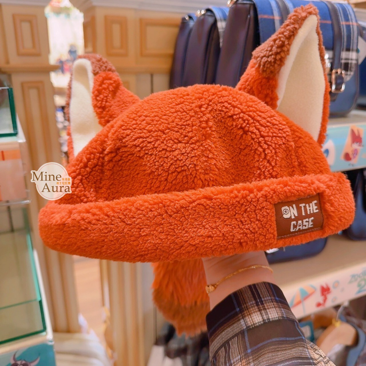 胡尼克 Nick 狐狸 立體耳朵 造型 QQ毛 羊羔毛 尾巴造型 保暖 帽子 動物方城市 Zootopia -香港迪士尼樂園