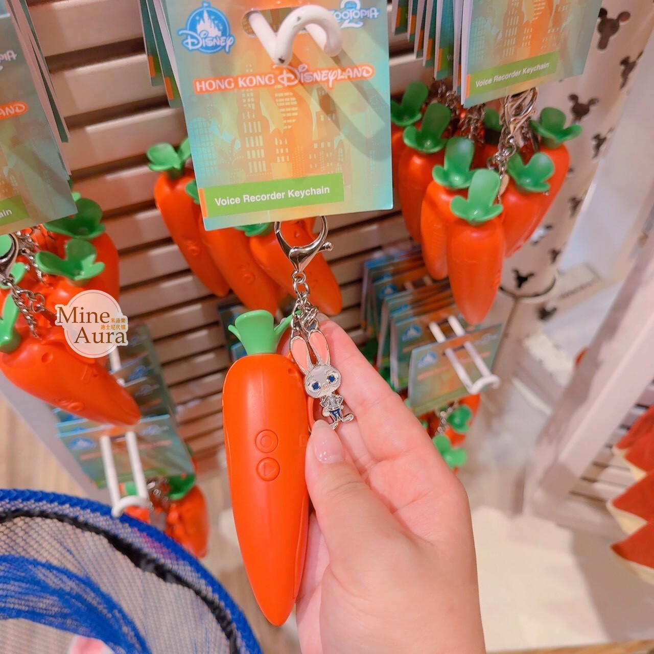 哈茱蒂 Judy 兔 警官 胡蘿蔔造型 玩具 錄音筆 鑰匙圈 吊飾 動物方城市 Zootopia -香港迪士尼樂園