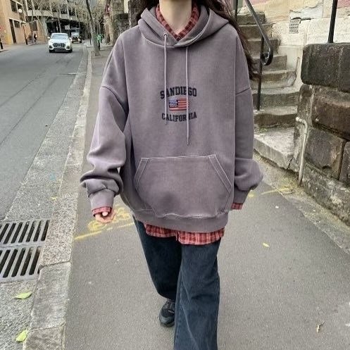 URBAN 水洗 刺繡LOGO 連帽 帽踢 四色 長袖服飾 秋冬款 韓國代購