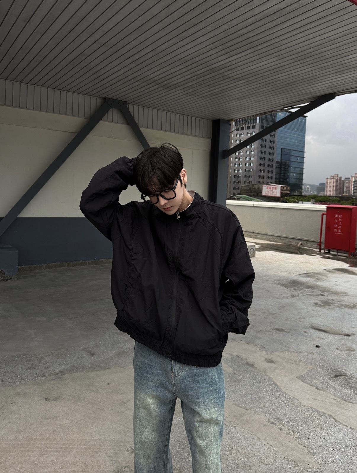(部分現貨) 韓系質感尼龍防風外套 雙面可穿式