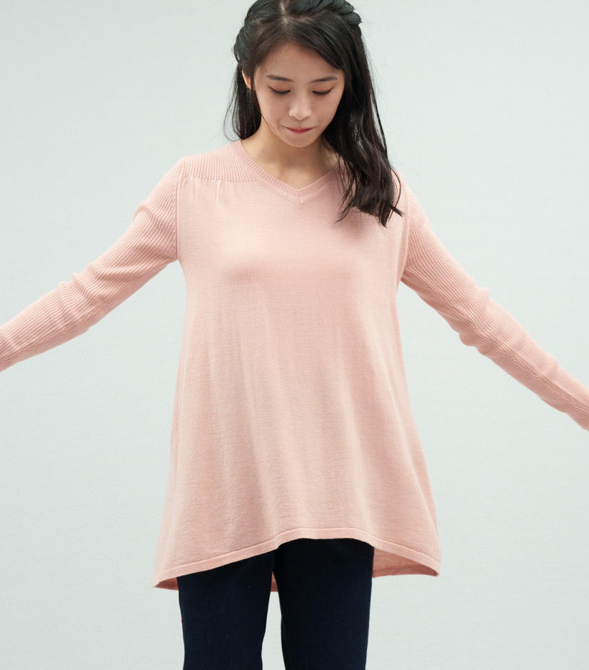 長版型傘狀版型針織衫