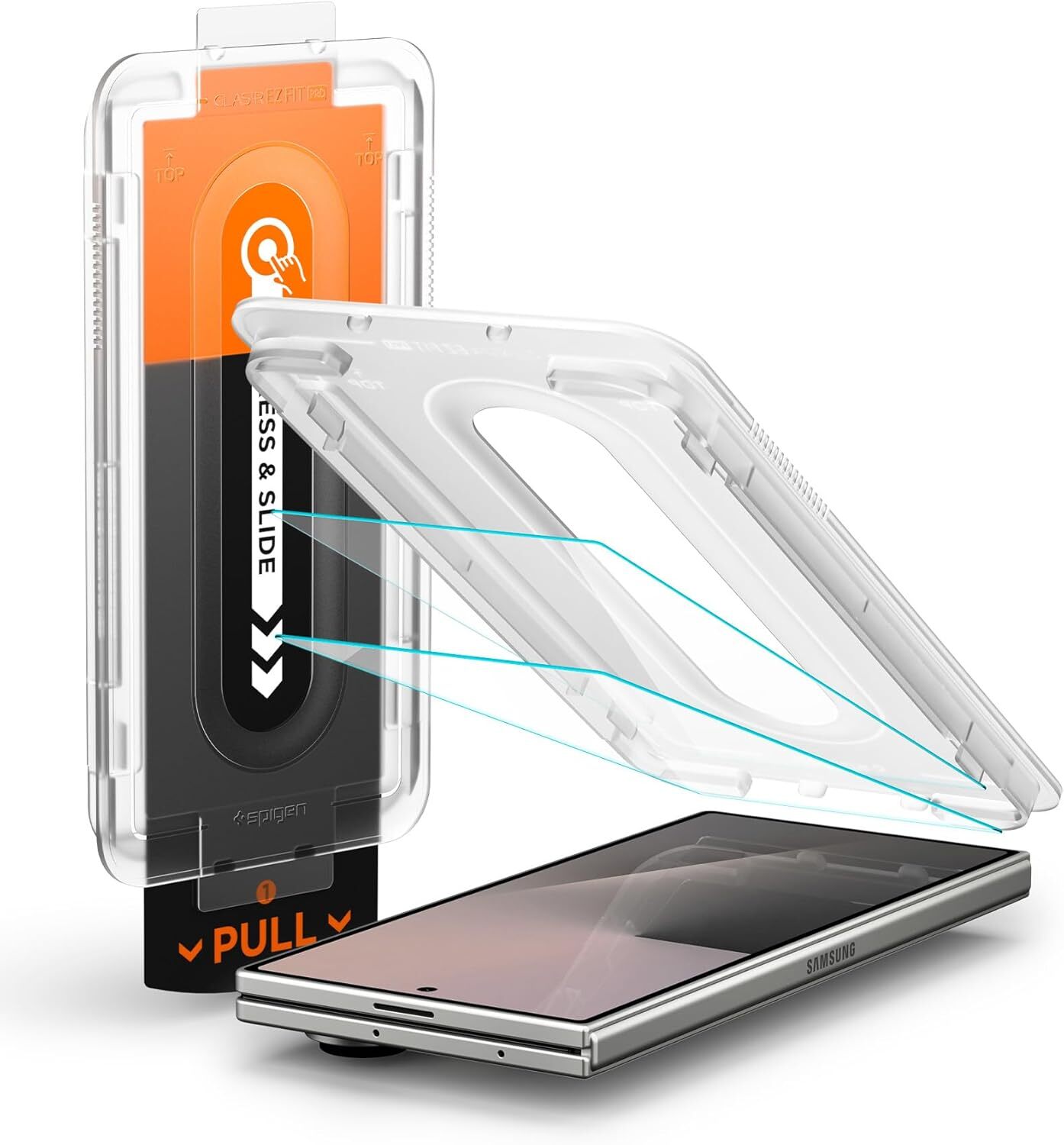 Spigen GLAS.tR EZ Fit Pro 前置屏幕保護貼-Galaxy Z Fold 7 (1盒2張)
