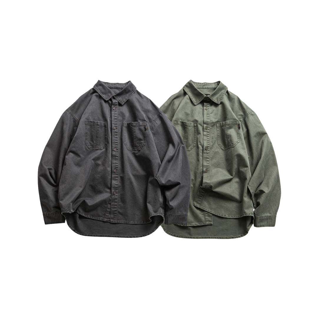 OurPick Double Pocket Utility Shirt 雙口袋水洗工裝襯衫 2色