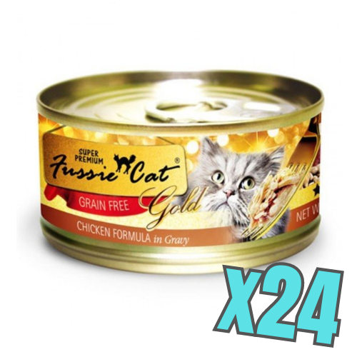 高竇貓 - [箱裝優惠] [24罐] 金鑽 純天然貓罐頭 (80g x24)