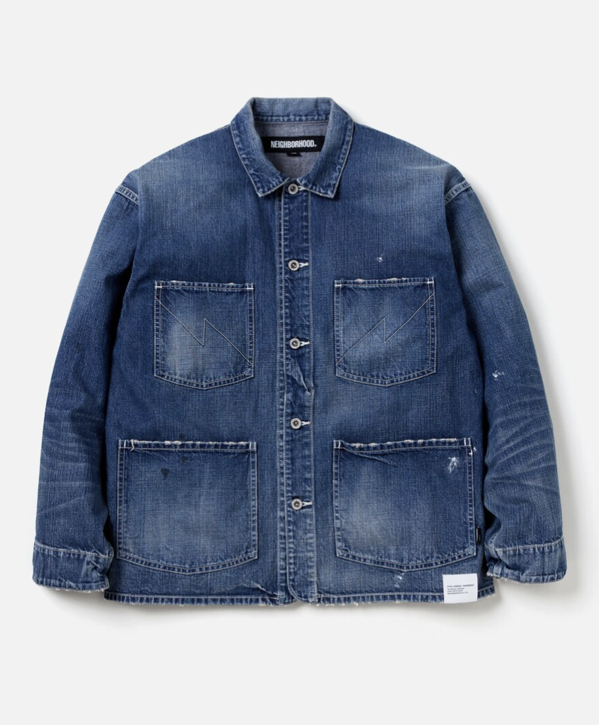 [Instock] NEIGHBORHOOD FW24 WASHED COVERALL JACKET | INDIGO