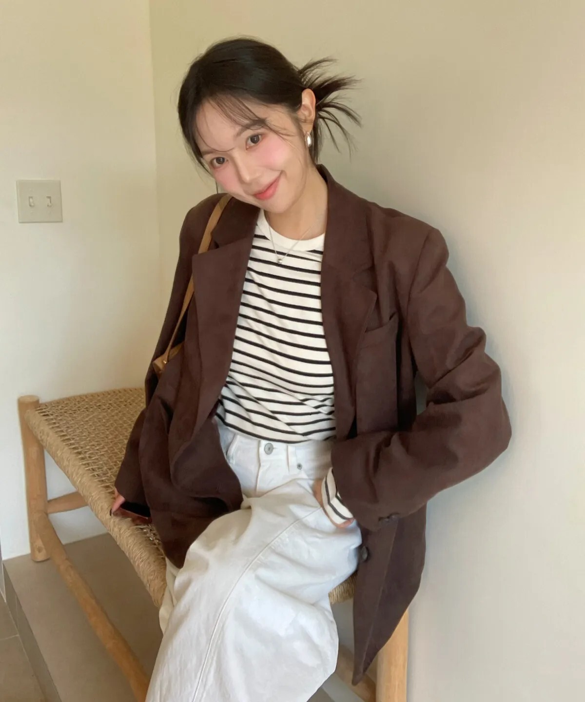 【OWN】SPAO 薄長袖 條紋 素面 薄款 長袖 內搭 單穿 秋冬新品 女生 米白 黑色 米黑條 酒紅 深藍 黑白條