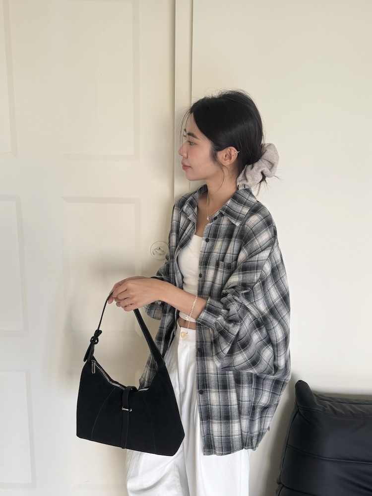 磨毛挺版格子襯衫