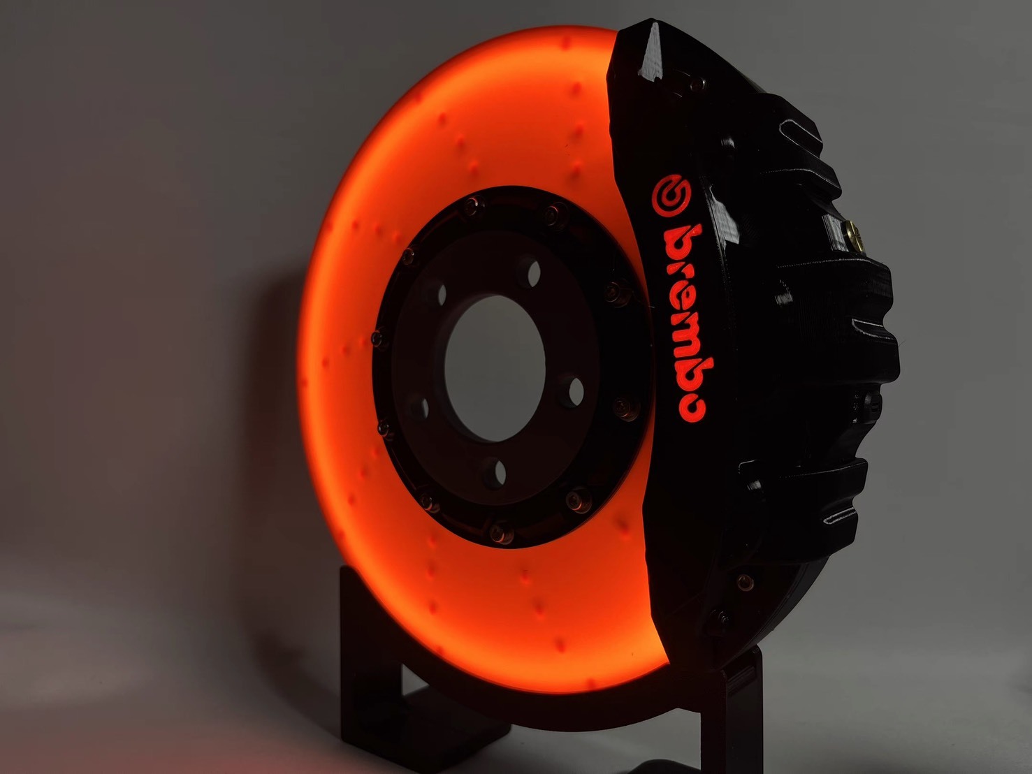 <超讚禮物> 橘紅色 煞車碟盤 卡鉗 氛圍燈 剎車盤燈