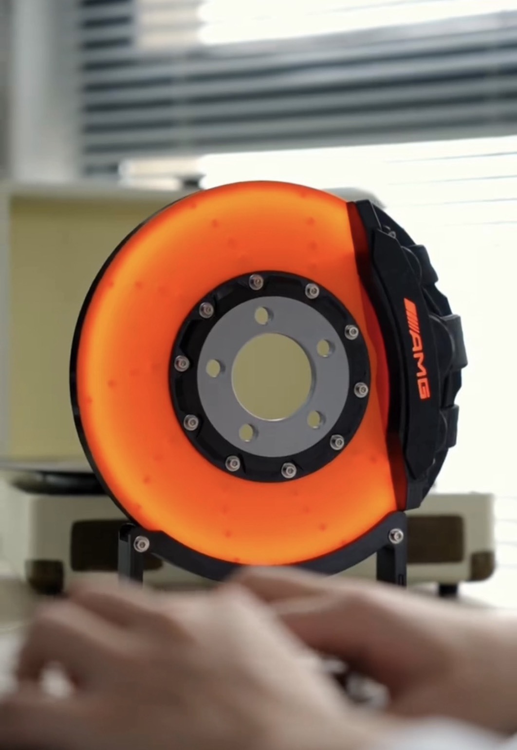 <超讚禮物> 橘紅色 煞車碟盤 卡鉗 氛圍燈 剎車盤燈