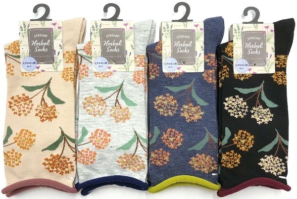 金木犀圖案短襪