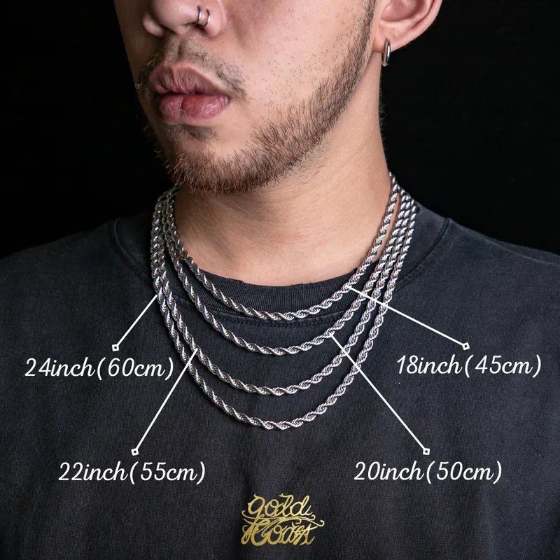 代購-Gold Coast 5mm醫療鋼麻花鍊 項鍊 金/銀