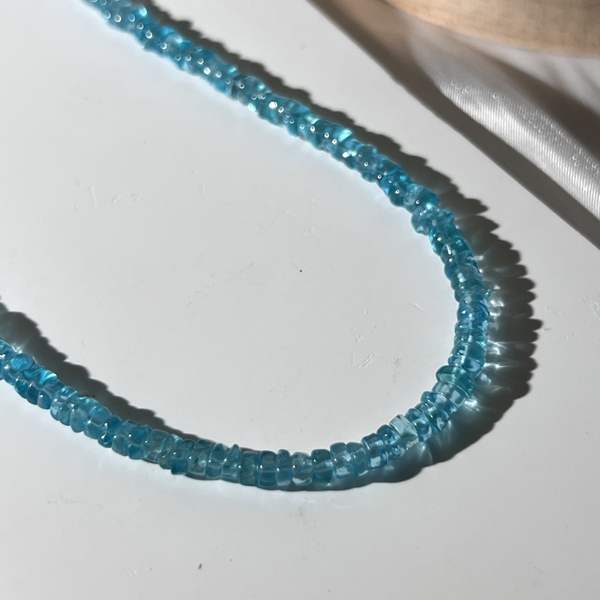 藍磷灰盤珠項鍊