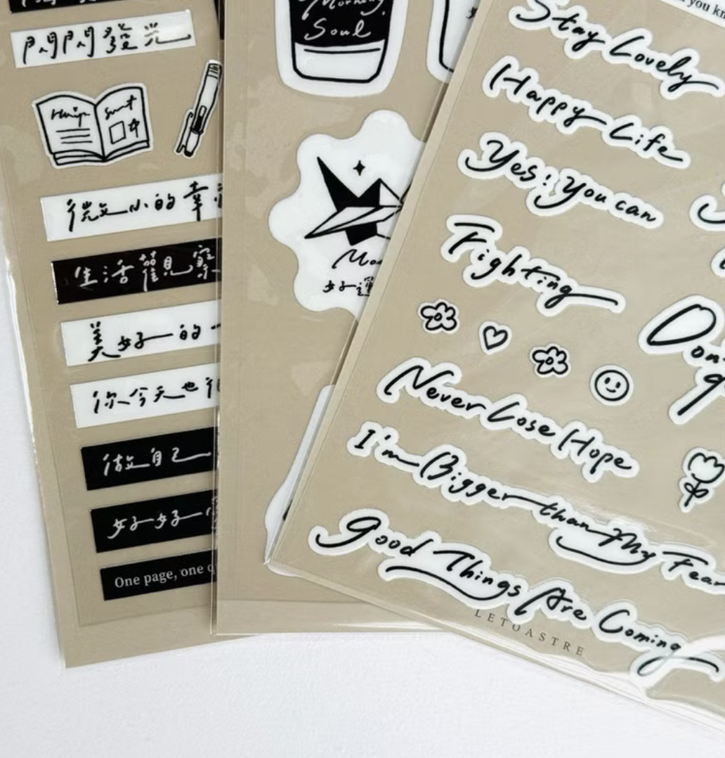 勒托寫字｜ 水晶轉印貼紙  (3款)