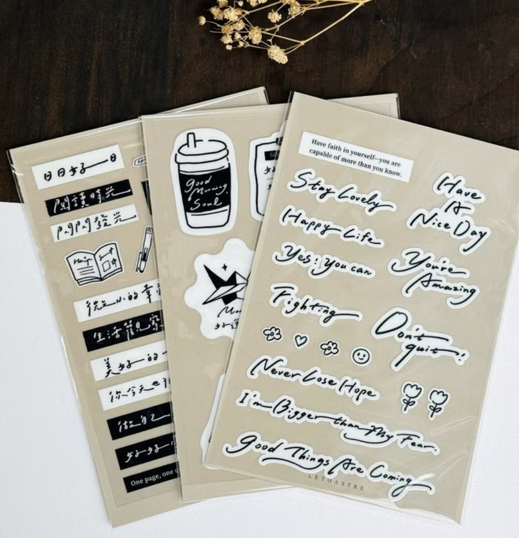 勒托寫字｜ 水晶轉印貼紙  (3款)