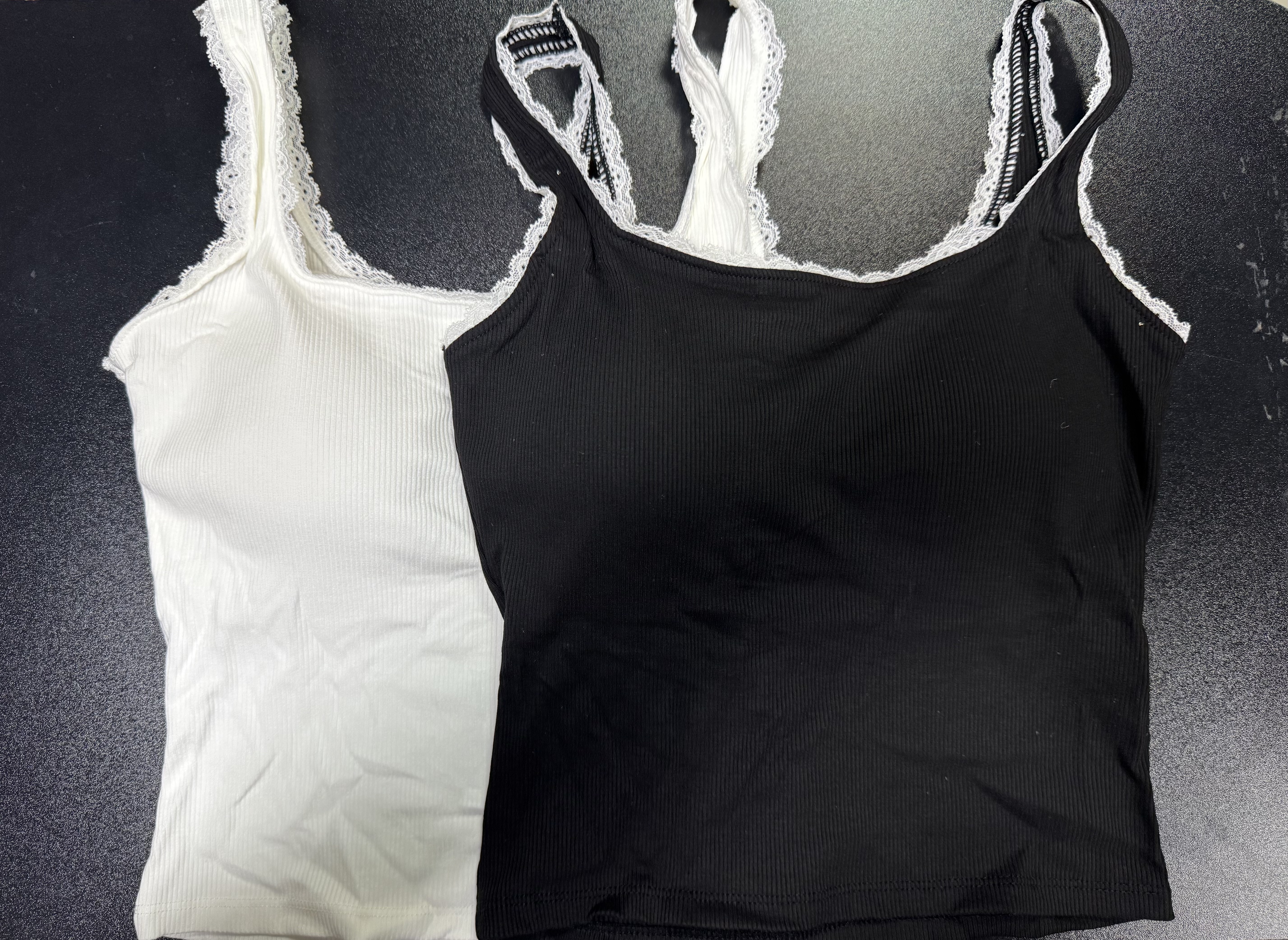 8129 圓領撞色LACE BRA**2個起$68/個  滿$300包郵