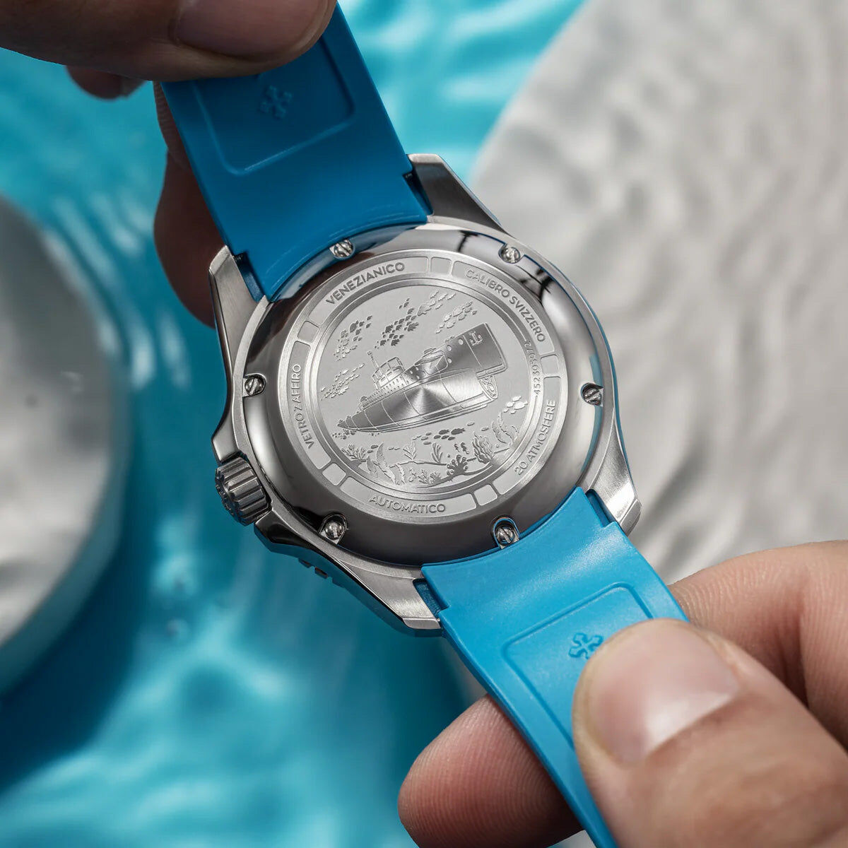 Venezianico Nereide Turchese 42mm 綠松石橡膠帶機械錶|鐘古時代
