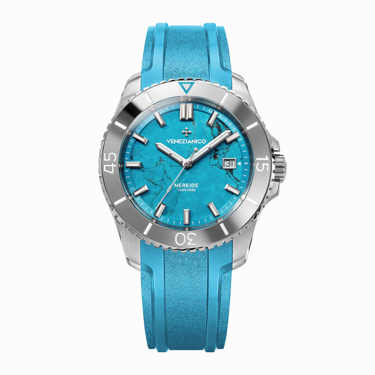 Venezianico Nereide Turchese 42mm 綠松石 橡膠帶機械錶 4521547