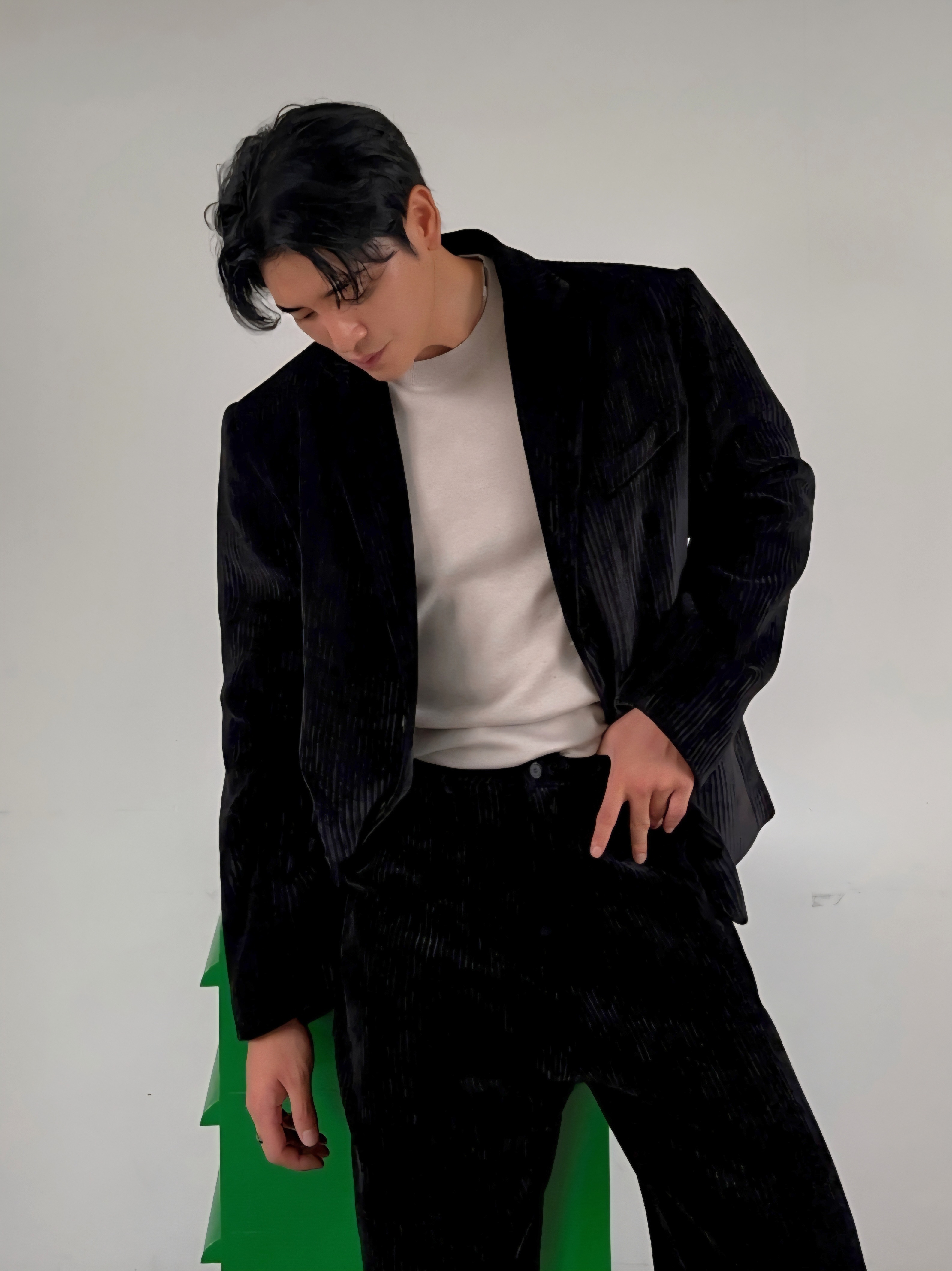 Rox 燈芯絨西裝外套 直筒休閒褲 成套西裝