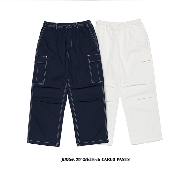 JUDGE®️Gridtech cargo pants [ NAVY/WHITE]