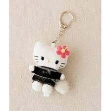 日本 Sanrio Hello Kitty x and ST 黑色牛仔衫造型 公仔匙扣