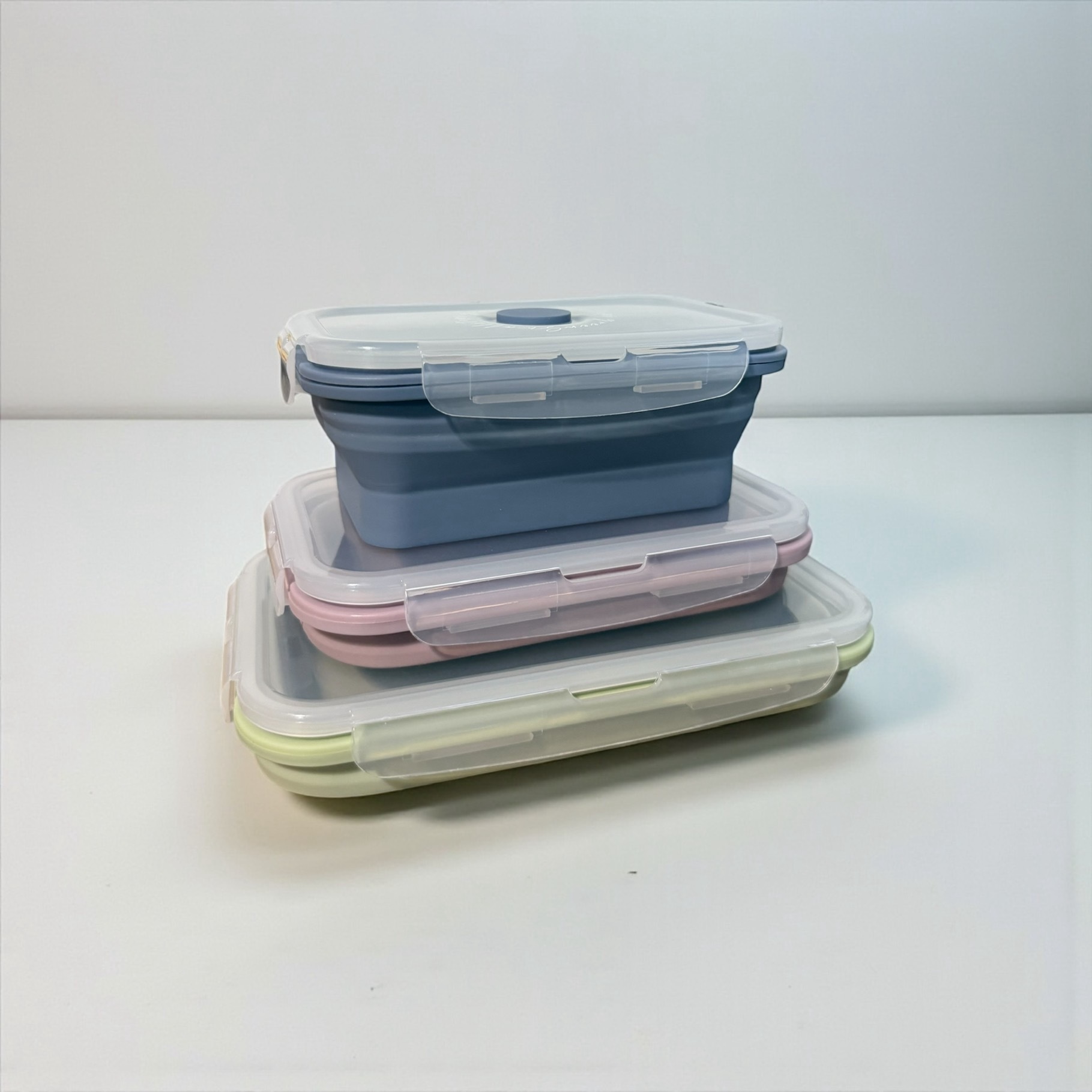 【綠印生活】小號折疊矽膠餐盒 - 550ml