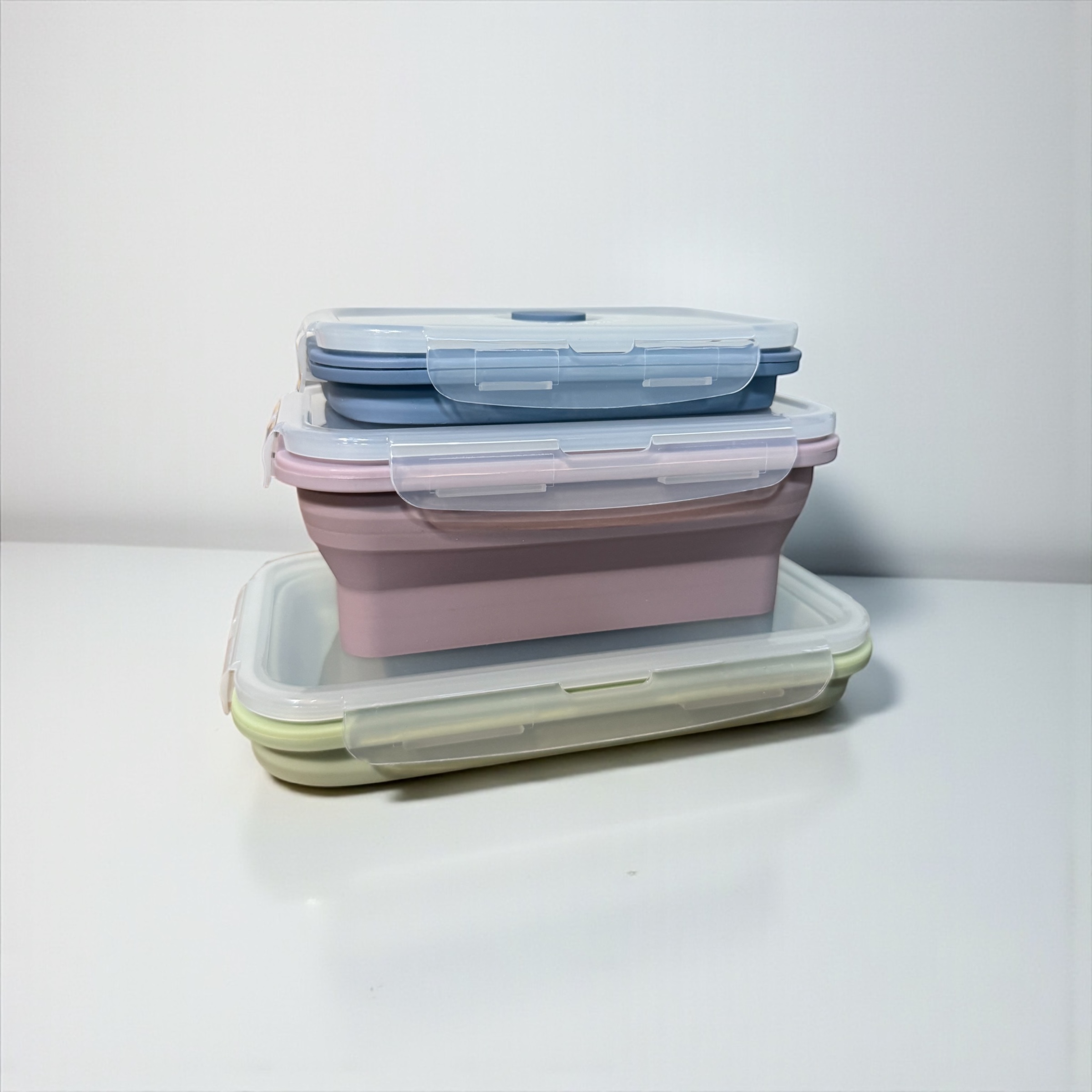 【綠印生活】 中號折疊矽膠餐盒 - 800ml