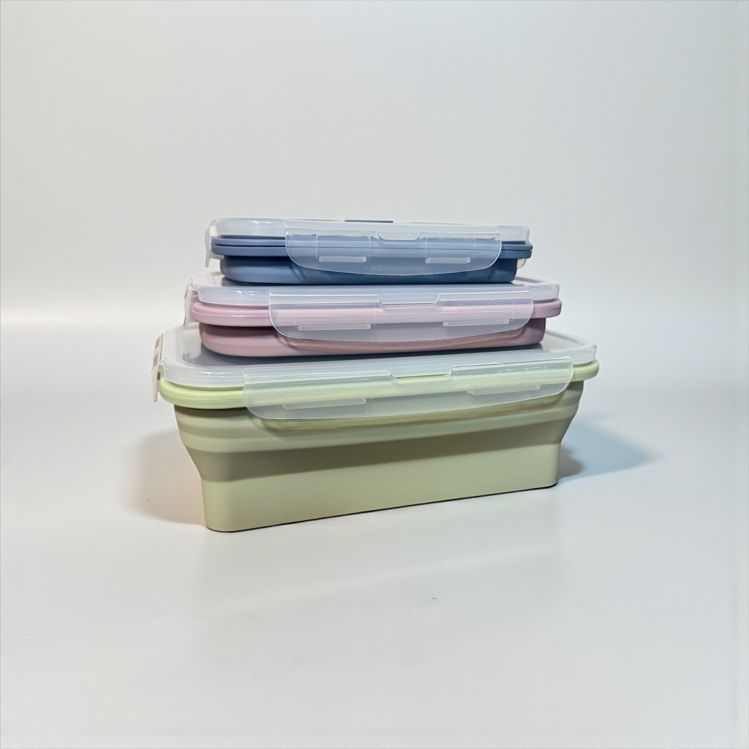 【綠印生活】大號折疊矽膠餐盒 - 1200ml