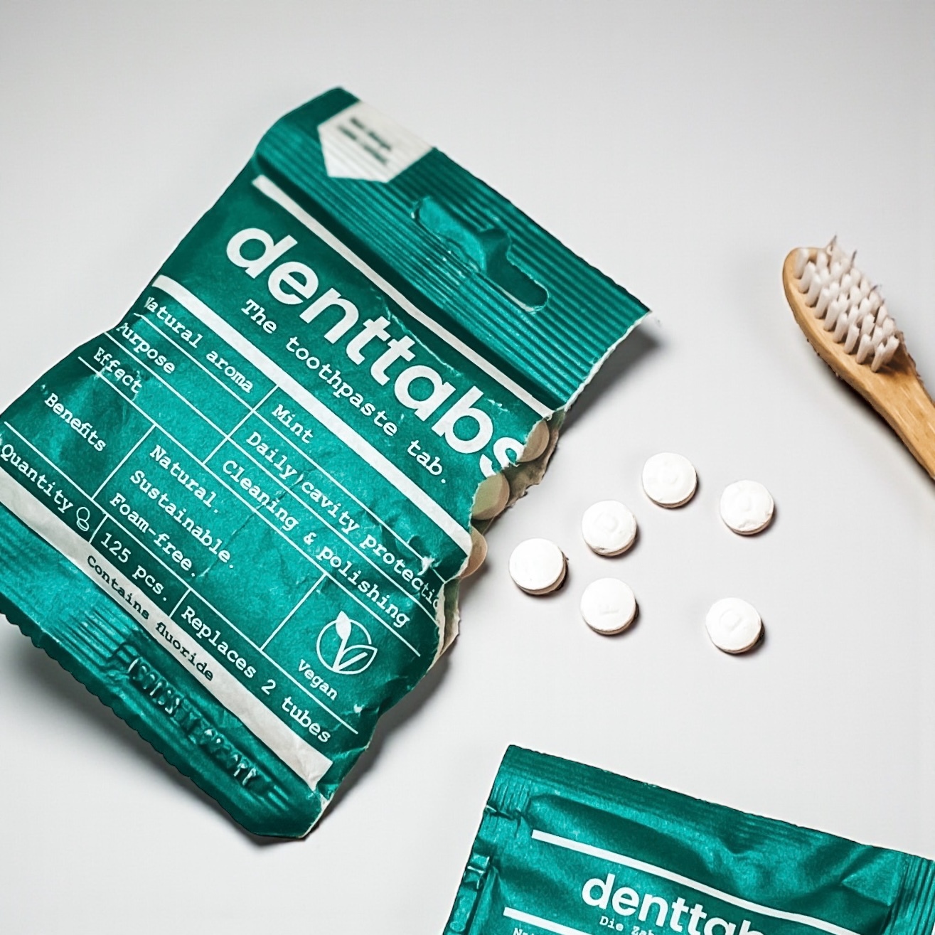 【denttabs.】薄荷天然護理牙膏錠 丹特一錠淨 125錠