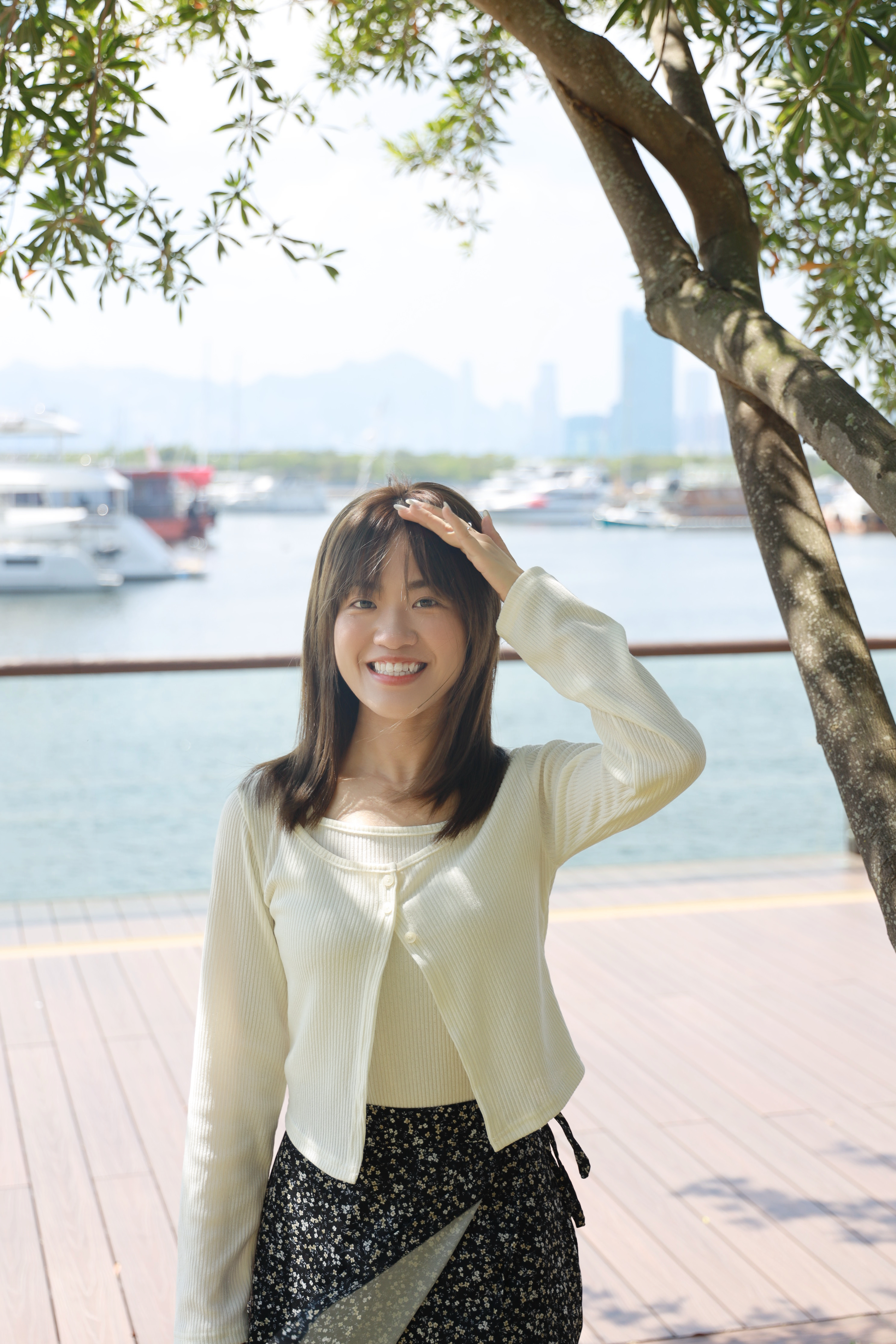 ||TOP587|| 背心連外套圓領三鈕SET裝