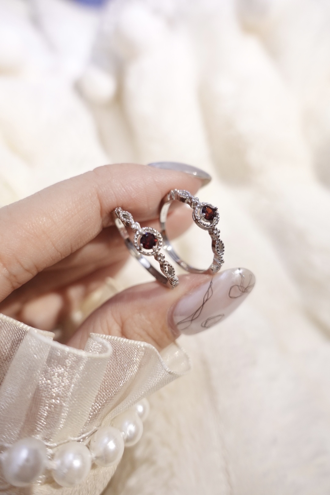 《 預購 》石榴石小圓戒